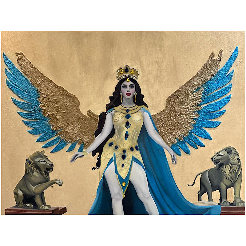 تابلو رنگ روغن دکوراتیو الهه هخامنشی